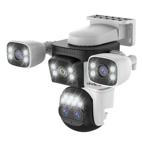 LS VISION 20MP Outdoor WiFi Security Camera With 4 Lenses 10X Zoom Auto Tracking - stepyours.com