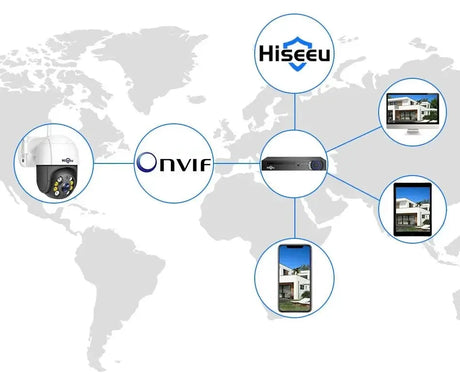 Hiseeu 4K 8MP Smart Wifi PTZ Camera With 5x Zoom AI Human Detection ONVIF - stepyours.com