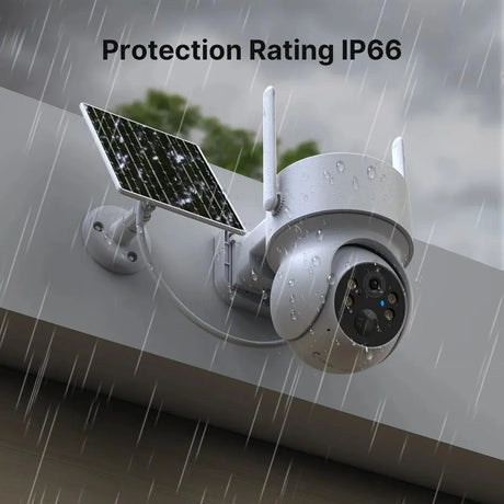 WiFi PTZ Solar Outdoor Camera 3MP 355 Pan 90 Tilt With iCsee App - stepyours.com