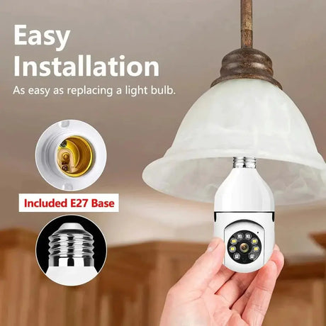AI Powered Smart Bulb Camera With Color Night Vision Tech