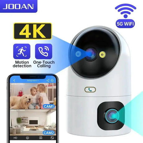 4K Dual Lens Security Camera Night Vision Tracking System