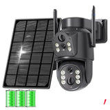 8MP 4K Solar WiFi Outdoor Camera Built In Battery Dual Lens 2K Surveillance - stepyours.com