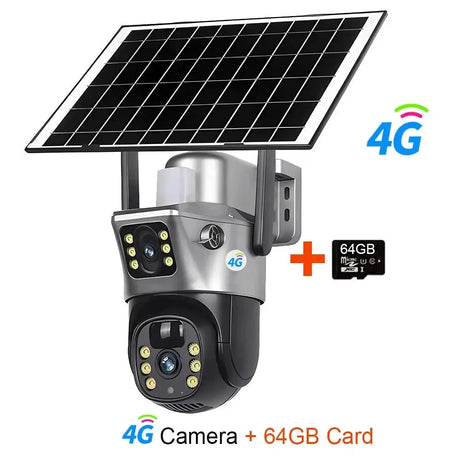 V380 Pro Solar Security Camera - Dual Lenses 8MP 4K PIR Night Vision Outdoor - stepyours.com