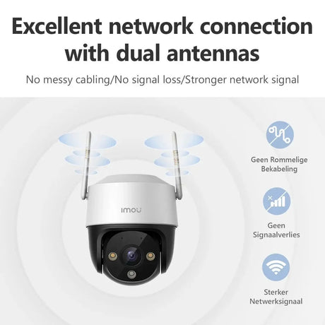 IMOU Cruiser SE Plus Outdoor PTZ WiFi Camera - Color Night Vision AI Detection - stepyours.com