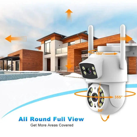 8MP 4K Dual Lens PTZ WiFi Pro Camera With AI Human Detection Auto Tracking - stepyours.com