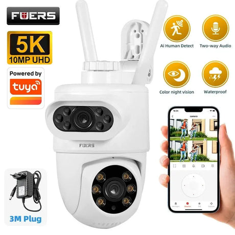Fuers 8MP Outdoor IP Camera - Auto - Tracking and Tuya Smart Life Compatible - stepyours.com