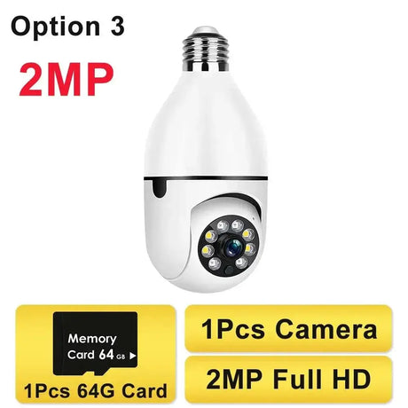 AI Powered Smart Bulb Camera With Color Night Vision Tech