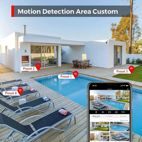 4MP Outdoor WiFi Camera PTZ 2K HD AI Auto Tracking Night Vision - stepyours.com