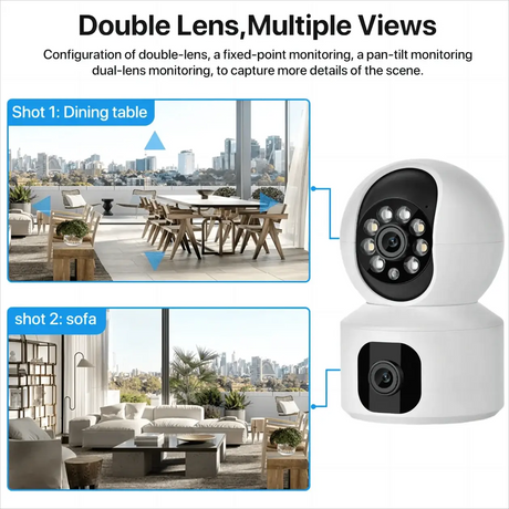 Tuya 8MP Dual Lens WiFi IP Camera - Color Night Vision With Auto Tracking - stepyours.com