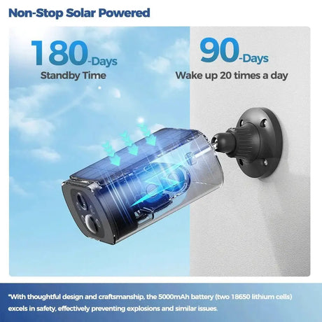 ALEVIO 2.5K Solar Outdoor Wireless Security Camera - AI Detection - stepyours.com