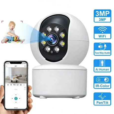 KaiAqua Pet Camera - 360 Degree Pan And Tilt, 5G And 2.4GHz WiFi, Night Vision - stepyours.com