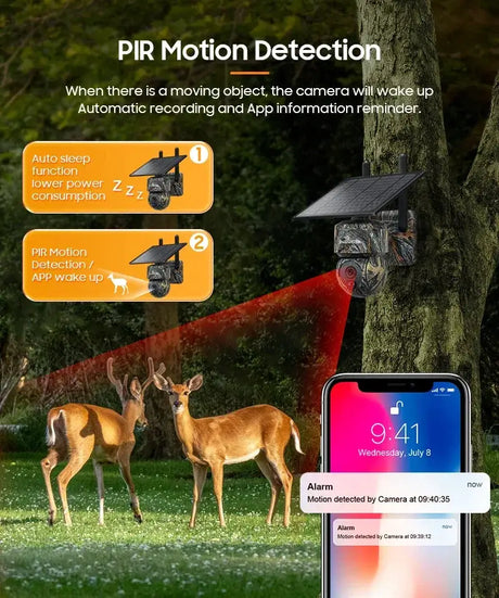 INQMEGA Solar 4G Outdoor Security Camera With Solar Panel