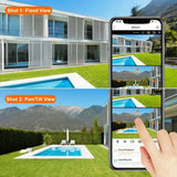 8MP 4K PTZ WiFi Camera With Dual Lens For Outdoor AI Human Detection - stepyours.com