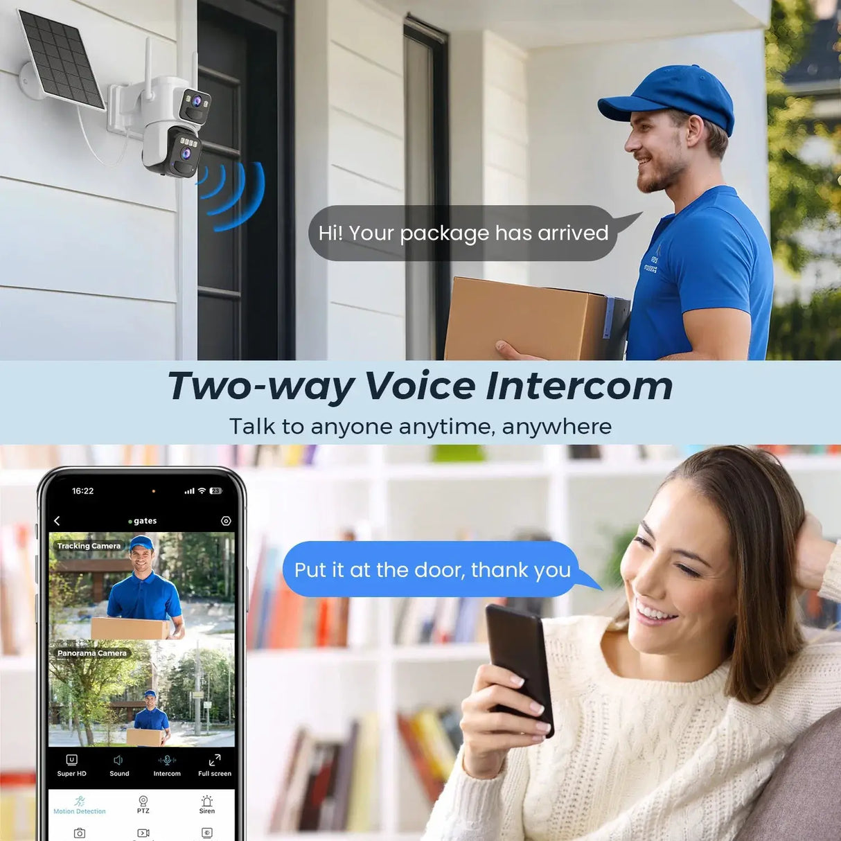 8MP Dual Lens Solar WiFi Security Camera - Color Night Vision, PIR Motion - stepyours.com