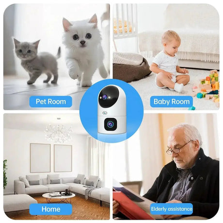 4K Auto Tracking PTZ Security Camera With Dual Lens