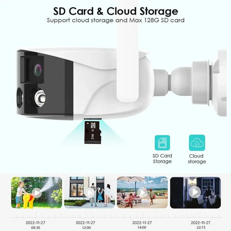 Besder 8MP 4K Dual Lens WiFi IP Camera AI Human Detection Outdoor Security - stepyours.com