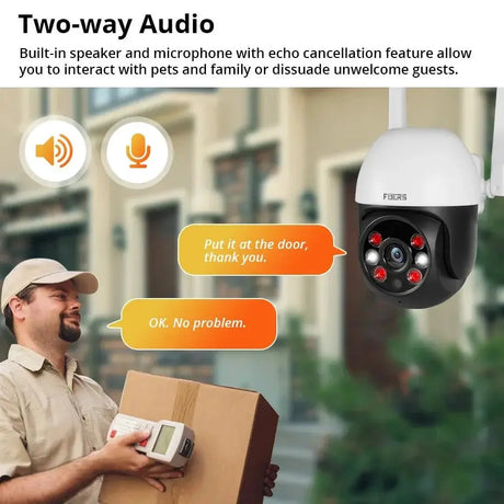 Fuers 8MP Outdoor IP Camera - Auto - Tracking and Tuya Smart Life Compatible - stepyours.com