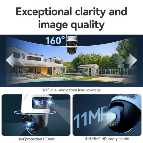 IMOU Cruiser Triple Lens Outdoor Camera Red Blue Warning Light PTZ WiFi - stepyours.com