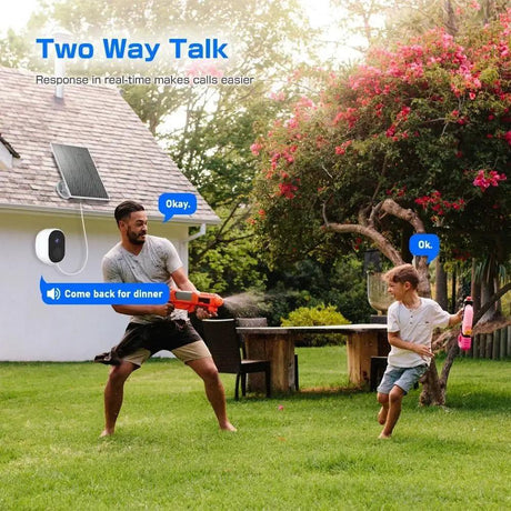 Never Miss A Moment Solar Powered 4MP Battery Spotlight Camera 2K Outdoor Tuya - stepyours.com