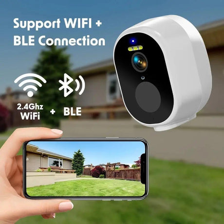 Never Miss A Moment Solar Powered 4MP Battery Spotlight Camera 2K Outdoor Tuya - stepyours.com