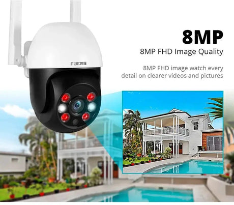 Fuers 8MP Outdoor IP Camera - Auto - Tracking and Tuya Smart Life Compatible - stepyours.com