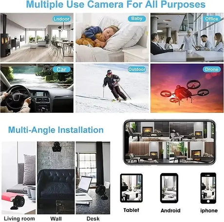 A9 Mini Camera - WiFi Wireless Security For Remote Home Monitoring Hooks - stepyours.com