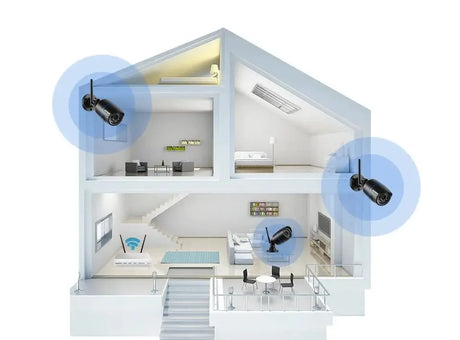 4MP Outdoor WiFi Bullet Security Camera - CamHi CamHipro Compatible Alerts - stepyours.com