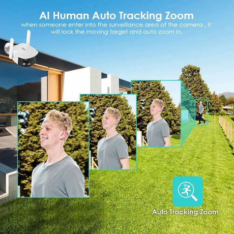 Besder 8MP 4K Dual Lens WiFi IP Camera AI Human Detection Outdoor Security - stepyours.com