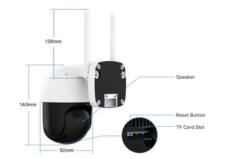 Hiseeu 4K 8MP PTZ WiFi IP Camera With 8X Zoom Night Vision And Smart Detection - stepyours.com