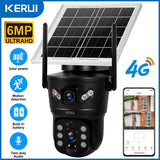 KERUI Outdoor Waterproof Solar Camera 6MP Dual Lens With 4G SIM And WiFi - stepyours.com