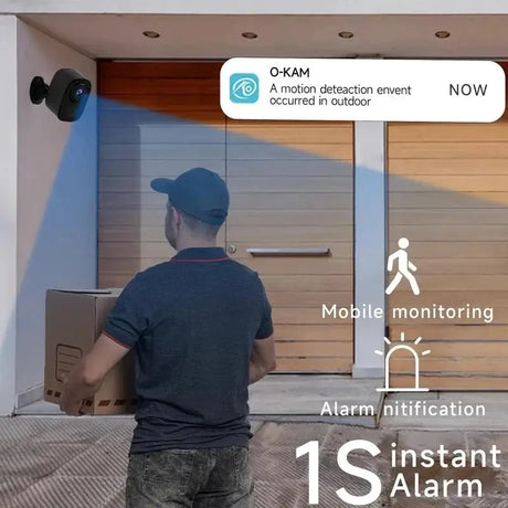 NOCCLILI Wireless Outdoor Security Camera - 2K Battery Powered WiFi Motion Siren - stepyours.com