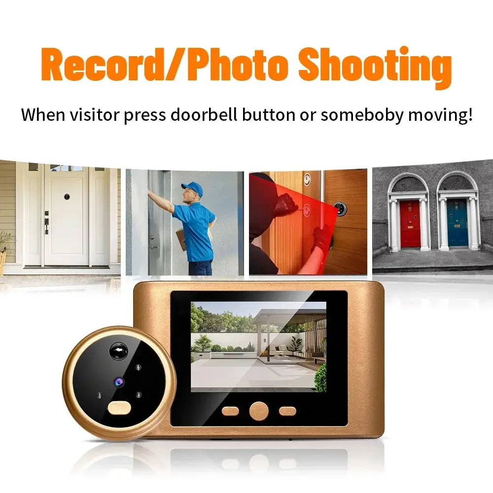 2.8" LCD Screen IR Night vison PIR Motion Detection Digital Electronic Viewer Bell Door Peephole HD Camera Photo Video Recording by stepyours.com
