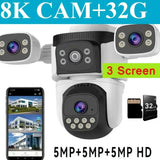 Outdoor WiFi PTZ CCTV Camera With 5X Zoom Four Lens Night Vision - stepyours.com