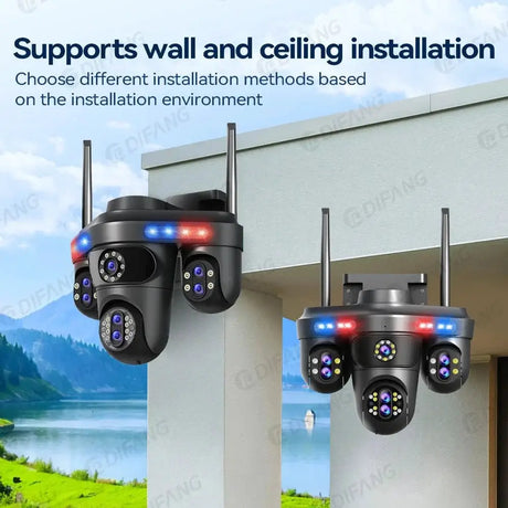 Difang 5MP WiFi IP Camera Outdoor PTZ 10x Zoom Auto Tracking CCTV - stepyours.com