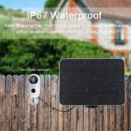 Solar Panel Security Camera Charger Outdoor Power Kit