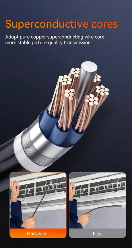 Industrial Endoscope Camera 2.4 Inch IPS LCD 1080P IP67 Waterproof Borescope - stepyours.com