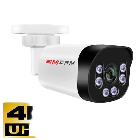 SIMICAM 4K PoE Bullet Camera With Audio - Ultra Clear 8MP Surveillance Hooks - stepyours.com