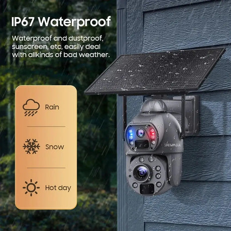 SHIWOJIA Solar 4G Security Camera With 360 Night Vision And 36X Zoom - stepyours.com