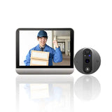 Yuezhe 3MP icam365 Peephole Doorbell Camera Wifi 4.3 Inch Digital Video Door Bell Security Smart Home Night PIR Wireless Bell by stepyours.com
