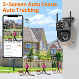 WONSDAR Outdoor WiFi IP Camera - 8x Zoom Triple Lens PTZ With Auto Tracking - stepyours.com
