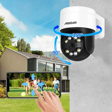 ASECAM 8MP 4K PTZ IP Camera Outdoor - AI Face Detection PoE Security Camera - stepyours.com