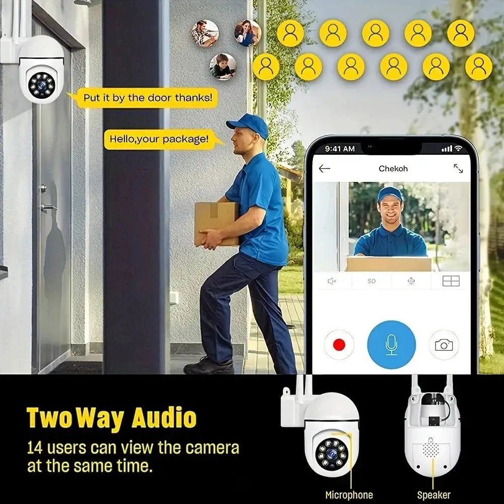 BoyKeep Wireless 1080P Security Camera Outdoor TwoWay Audio 360 NightVision - stepyours.com