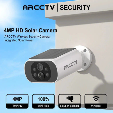 ARCCTV 2K Wireless Solar Camera - Humanoid Detection And Night Vision - stepyours.com