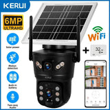 KERUI Outdoor Waterproof Solar Camera 6MP Dual Lens With 4G SIM And WiFi - stepyours.com
