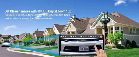 10K 20MP Outdoor WiFi Security Camera 360 Degree PTZ With 4 Lenses And 16X Zoom - stepyours.com