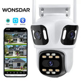 WONSDAR Three Lens Three Screen IP Camera - AI Auto Tracking For Total Security - stepyours.com