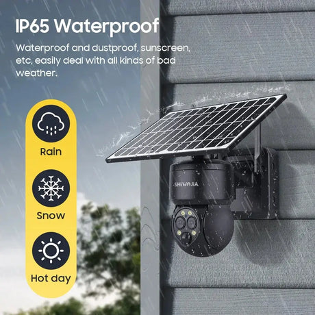 Shiwojia 4G Sim Solar Camera With WiFi 6W Dual Lens 12X Zoom