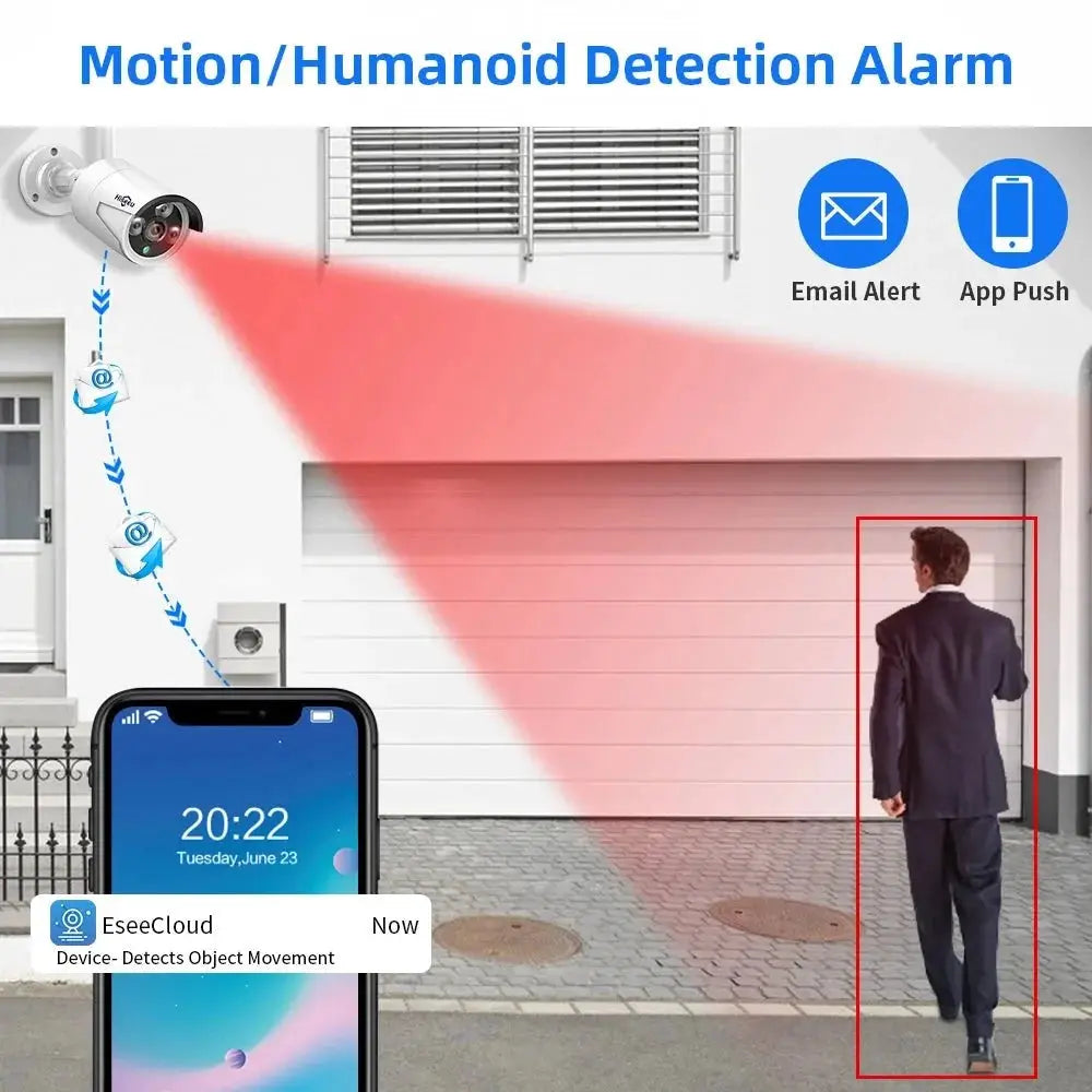Hiseeu 3/5/8MP Wireless IP Camera - Waterproof 1080P WiFi Bullet for CCTV Kits - stepyours.com