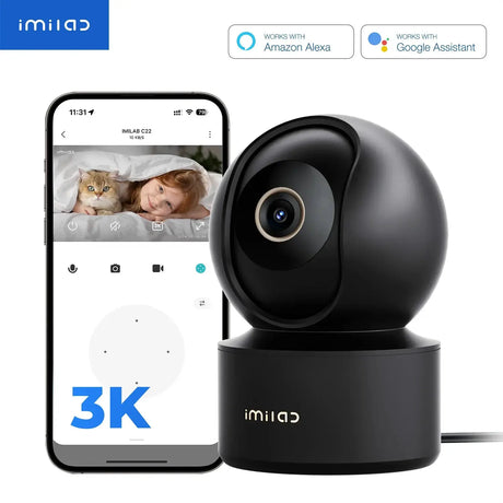 IMILAB C22 Indoor Baby Monitor AI Detection 360 PTZ Night Vision Xiaomi Home App - stepyours.com