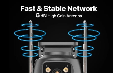 WONSDAR Dual Lens PTZ WiFi Camera Outdoor AI Security iCSee.add Hooks - stepyours.com